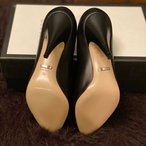 BRAND NEW!!!! GUCCI NAPPA LEATHER CHARLOTTE HEELS - Picture 5 of 7